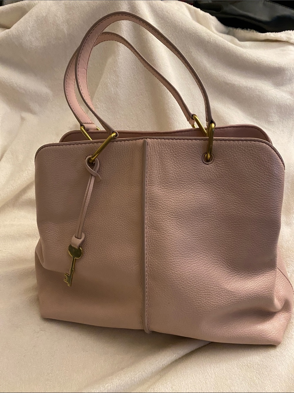 Fossil Blush Pink Leather Shoulder Bag
